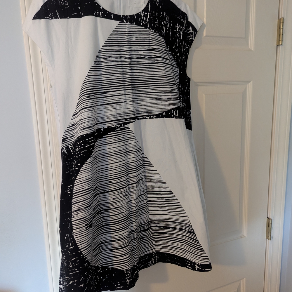 Black & White Minidress 100% Cotton